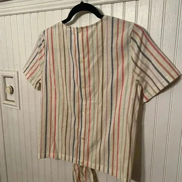 Nwot Madewell striped tie front, button up back - Picture 8 of 10